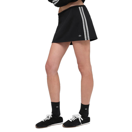 alo Women's Track Star Mini Skirt Black