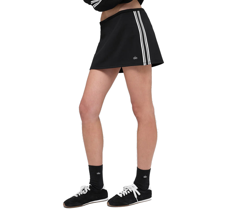 alo Women's Track Star Mini Skirt Black