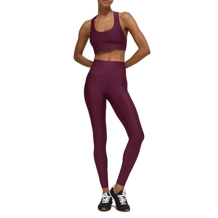 alo Women's Airlift Advantage Racerback Bra Burgundy