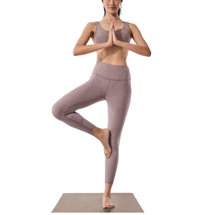 alo Women's Alosoft High-Waist 7/8 Highlight Legging Dark Pink Quartz Heather