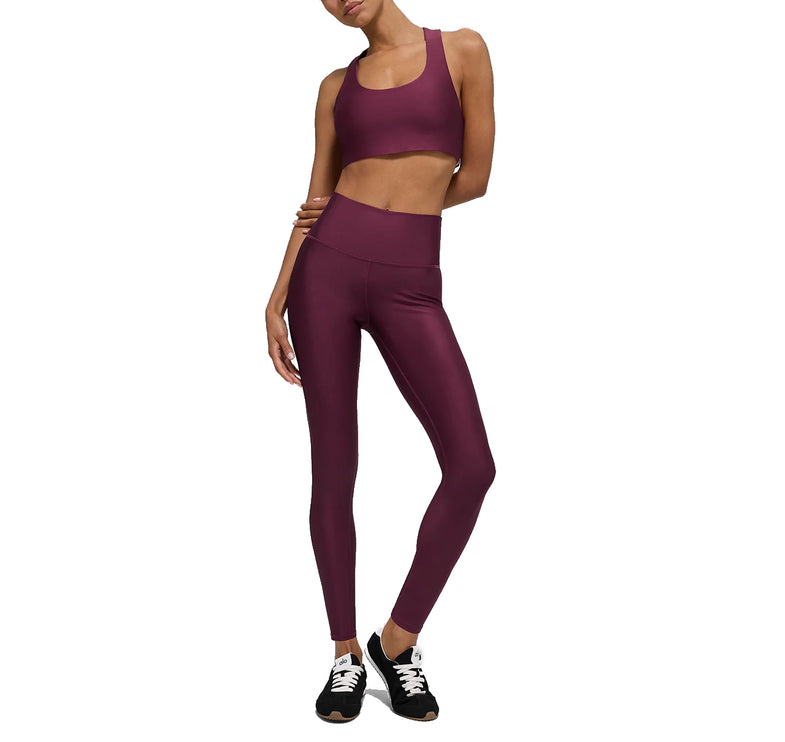 alo Women's 7/8 High-Waist Airlift Legging 24.5" Burgundy