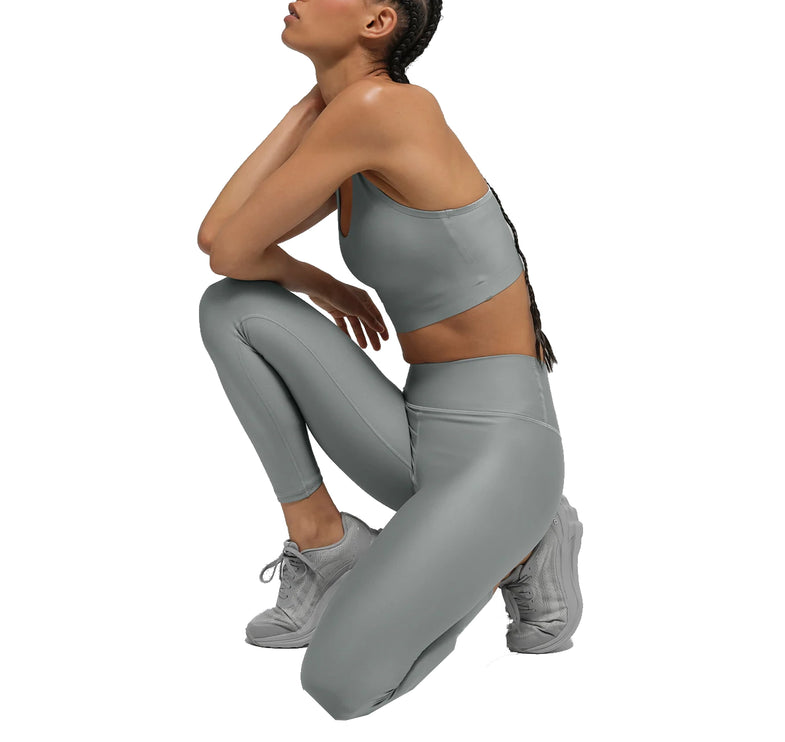 alo Women's 7/8 High-Waist Airlift Legging 24.5" Lunar Grey