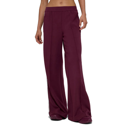 alo Women's Track Star Wide Leg Pant 30" (Regular) Burgundy
