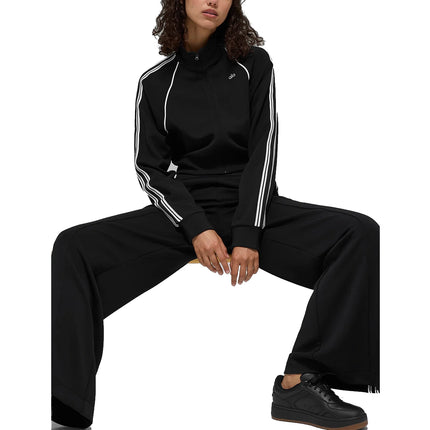 alo Women's Track Star Full Zip Jacket Black