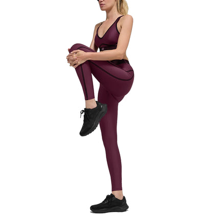alo Women's Airlift High-Waist 7/8 Line Up Legging 24.5" Burgundy