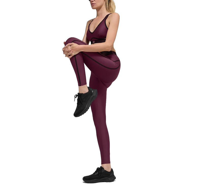 alo Women's Airlift High-Waist 7/8 Line Up Legging 24.5" Burgundy