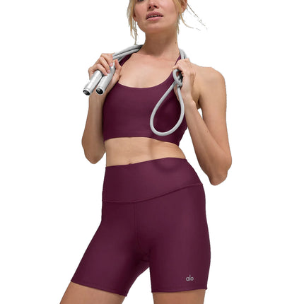 alo Women's 5" Airlift Energy Short Burgundy