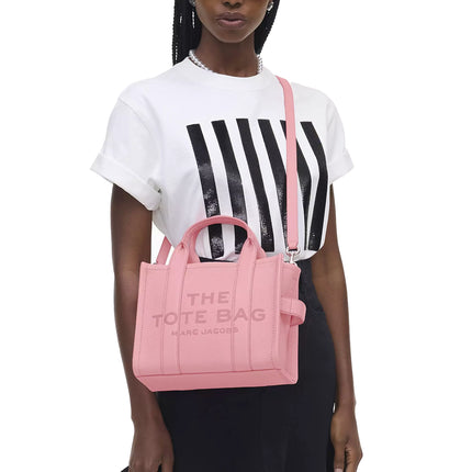 Marc Jacobs Women's The Leather Small Tote Bag Ribbon Pink - Hemen Kargoda