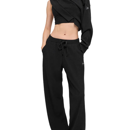 alo Women's Muse Wide Leg Pant Black