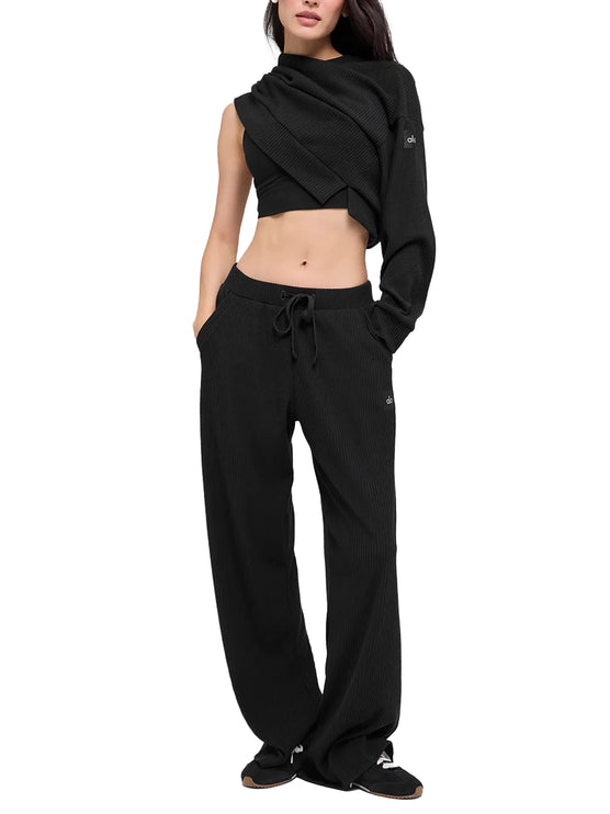 alo Women's Muse Wide Leg Pant Black
