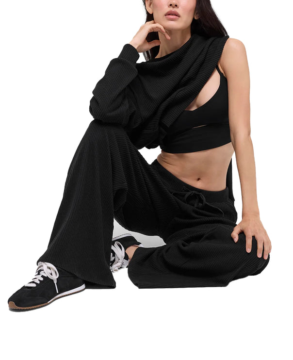 alo Women's Muse Wide Leg Pant Black