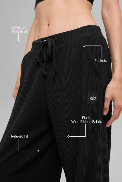 alo Women's Muse Wide Leg Pant Black