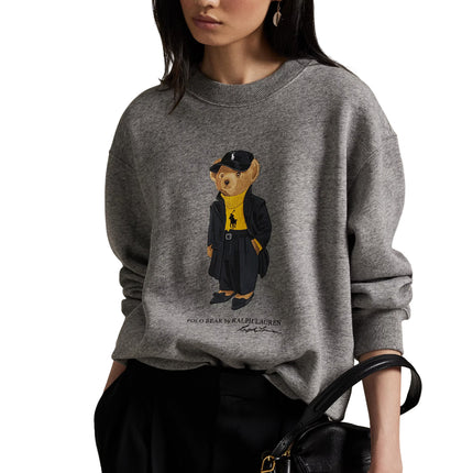 Polo Ralph Lauren Women's Polo Bear Fleece Crewneck Dark Vintage Heather