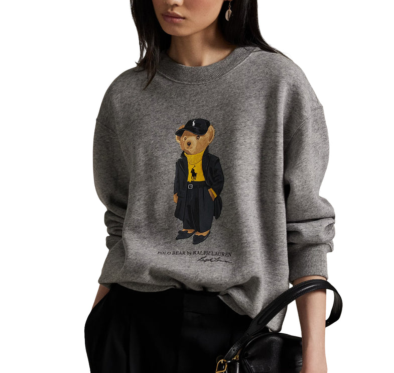 Polo Ralph Lauren Women's Polo Bear Fleece Crewneck Dark Vintage Heather