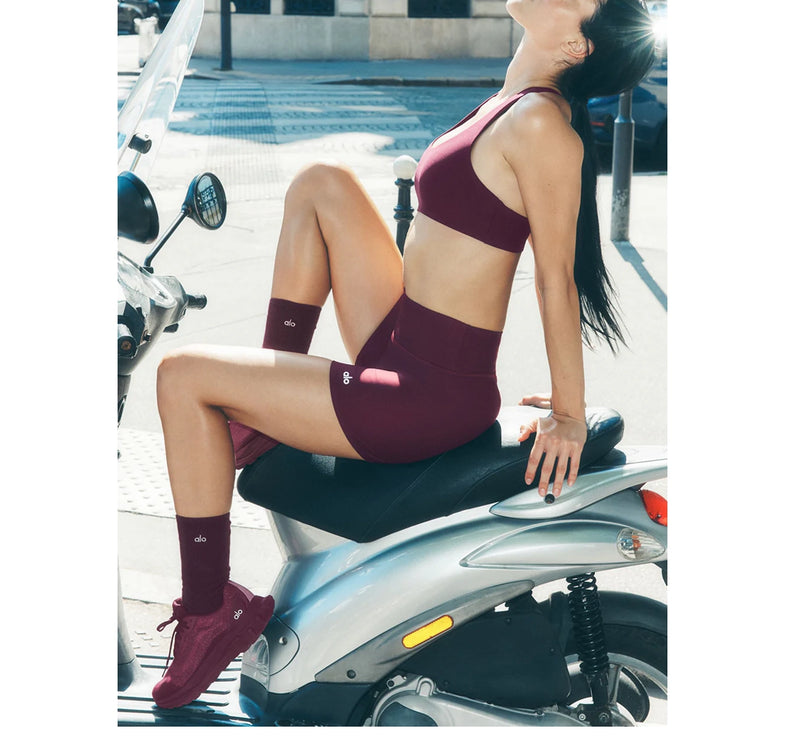alo Women's 5" Airlift Energy Short Burgundy