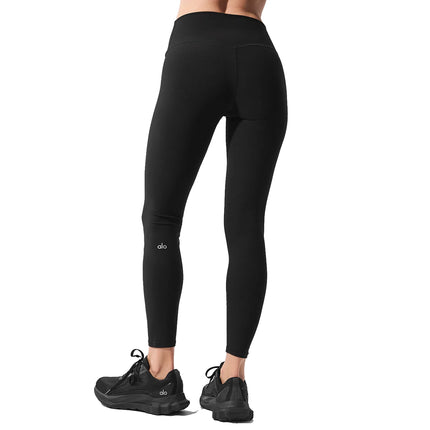 alo Women's Alosoft High-Waist 7/8 Highlight Legging Black