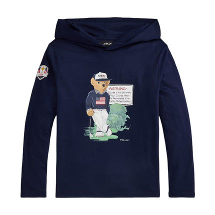 Polo Ralph Lauren Boy's U.S. Ryder Cup Polo Bear Hooded Tee Refined Navy