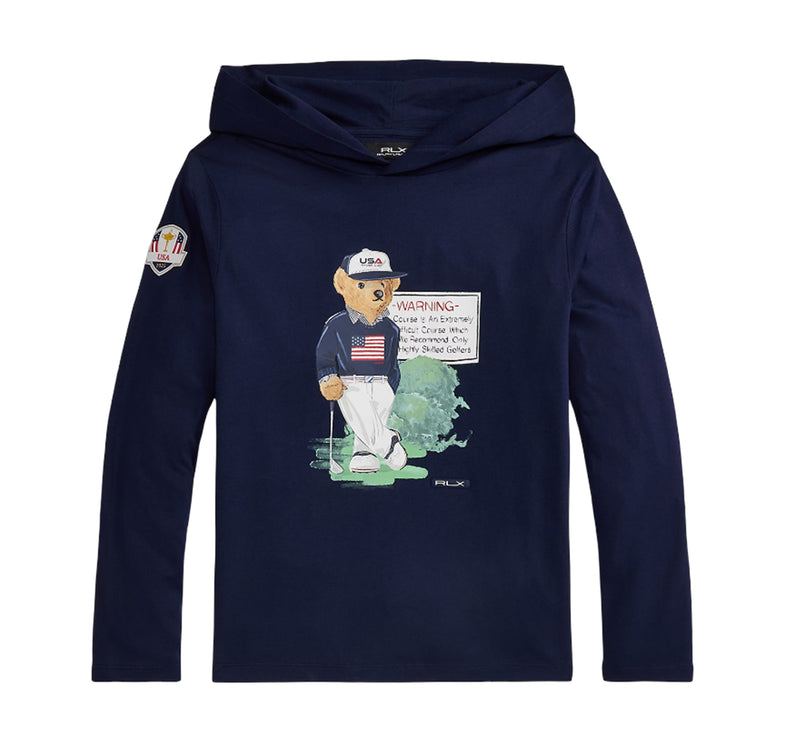 Polo Ralph Lauren Boy's U.S. Ryder Cup Polo Bear Hooded Tee Refined Navy
