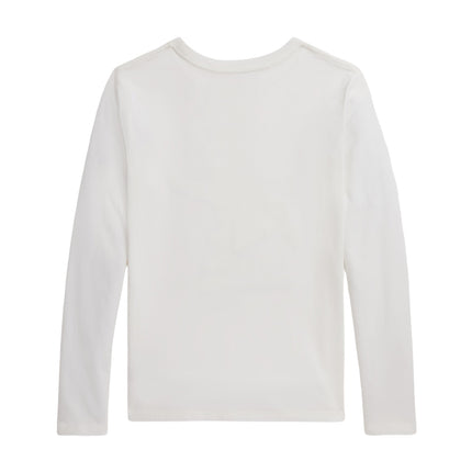 Polo Ralph Lauren Girl's Polo Bear Cotton Long-Sleeve Tee Trophy Cream
