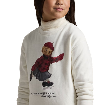 Polo Ralph Lauren Girl's Polo Bear Fleece Dress Trophy Cream
