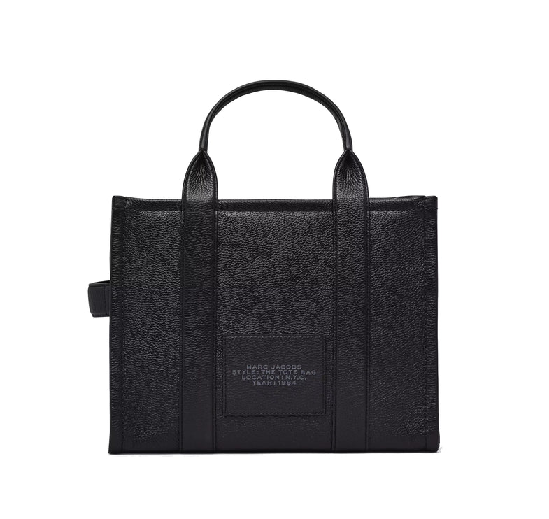 Marc Jacobs Women's The Leather Medium Tote Bag Black - Hemen Kargoda