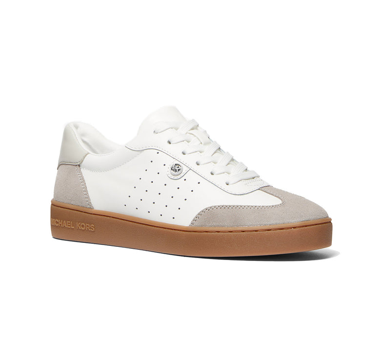 Michael Kors Women's Scotty Leather Sneaker Aluminum Multi - Hemen Kargoda