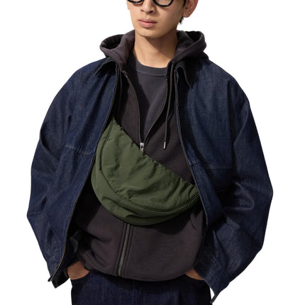 Uniqlo Unisex Round Mini Shoulder Bag 58 Dark Green - Hemen Kargoda