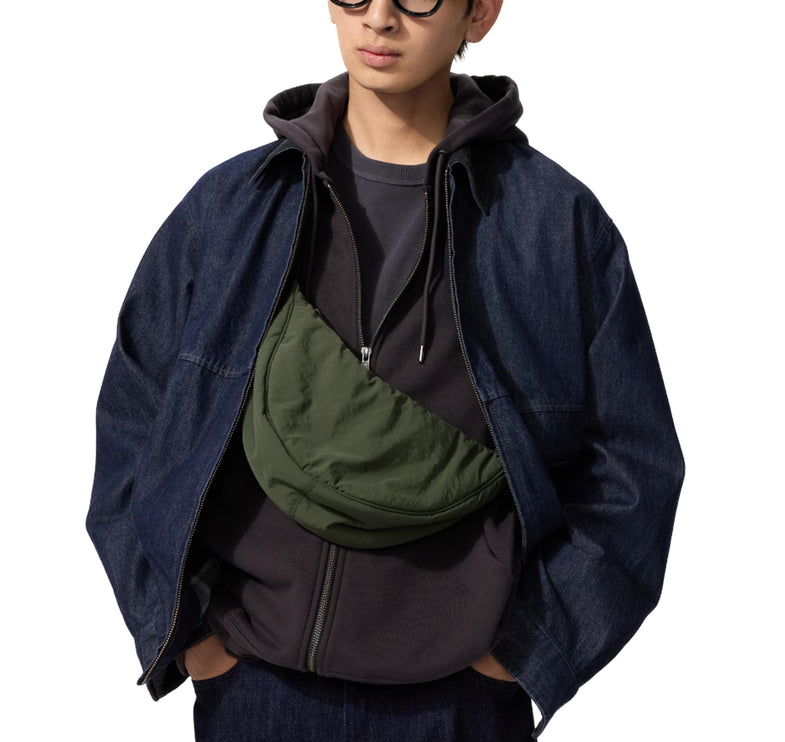 Uniqlo Unisex Round Mini Shoulder Bag 58 Dark Green - Hemen Kargoda