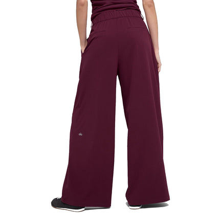 alo Women's High-Waist Dreamscape Trouser (Regular) Burgundy