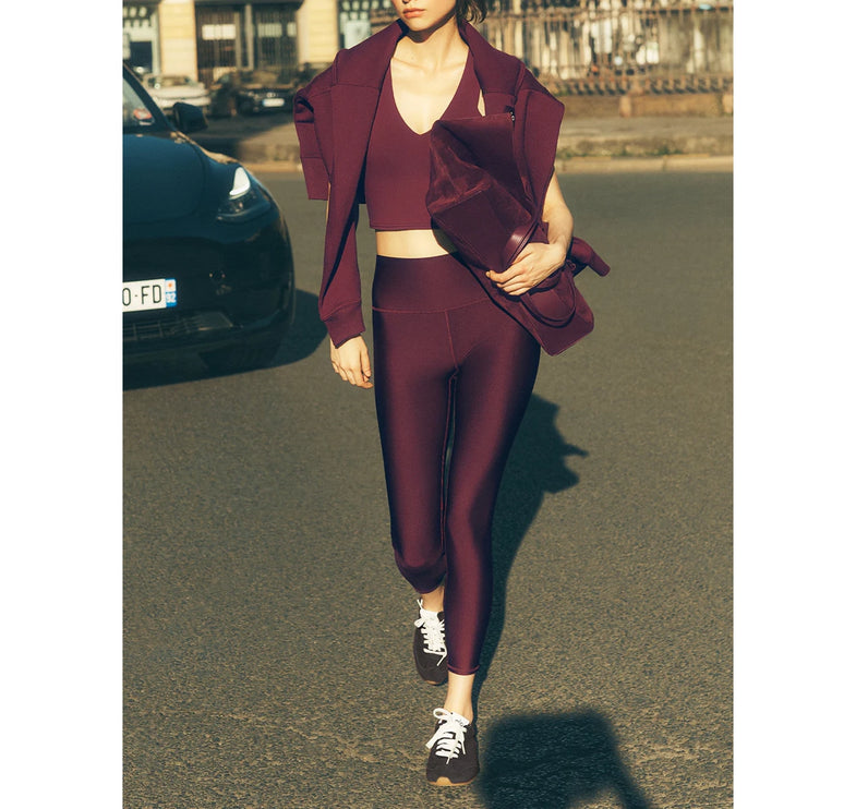 alo Women's 7/8 High-Waist Airlift Legging 24.5" Burgundy