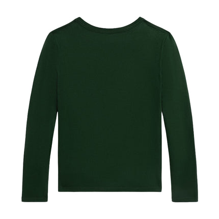Polo Ralph Lauren Girl's Polo Bear Cotton Long-Sleeve Tee Northwest Pine