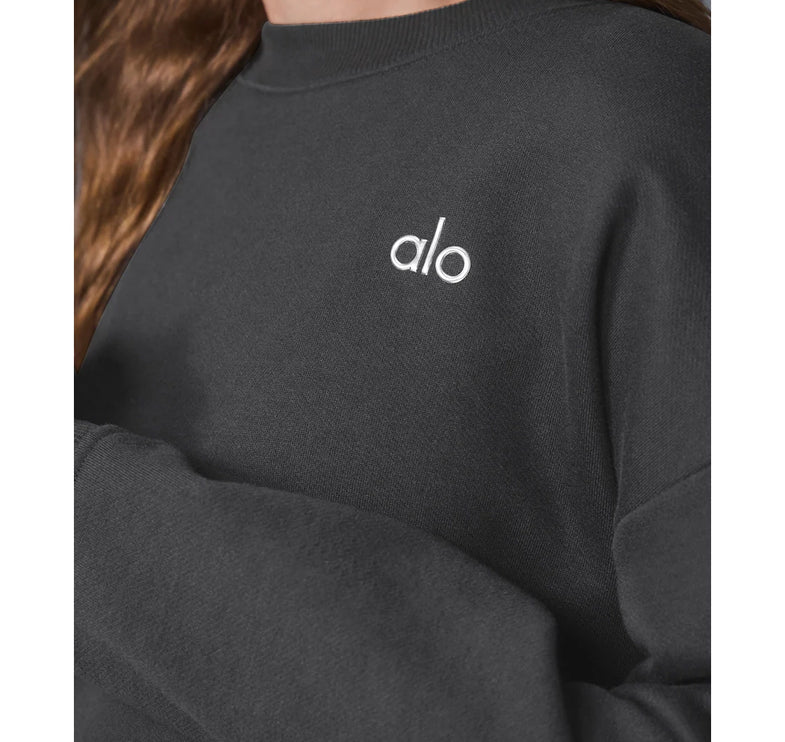alo Women's Accolade Crew Neck Pullover Anthracite