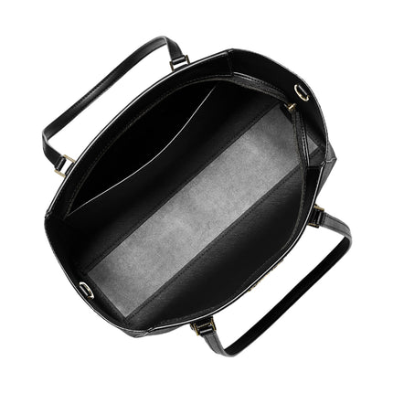 Michael Kors Women's Charlotte Large 3-in-1 Signature Logo Tote Bag Black/Gold - Hemen Kargoda