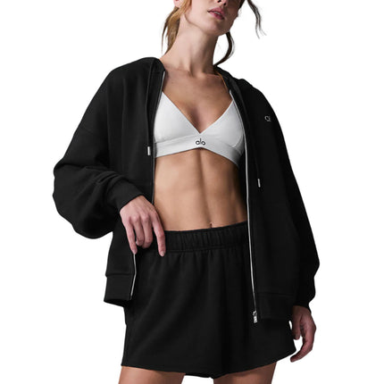 alo Women's Accolade Full Zip Hoodie Black
