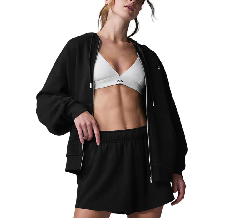 alo Women's Accolade Full Zip Hoodie Black
