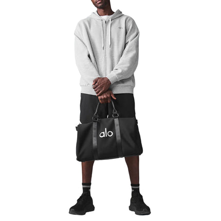 alo Men's Accolade Full Zip Hoodie Athletic Heather Grey