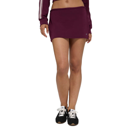 alo Women's Track Star Mini Skirt Burgundy