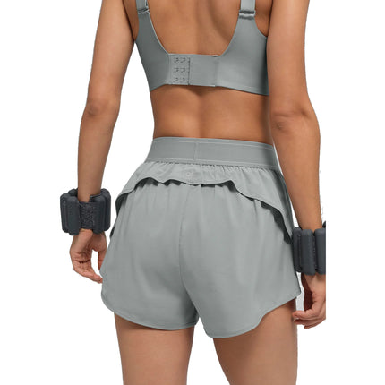 alo Women's Match Point Short Lunar Grey