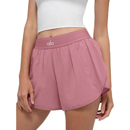 alo Women's Match Point Short Pink Wild Rose
