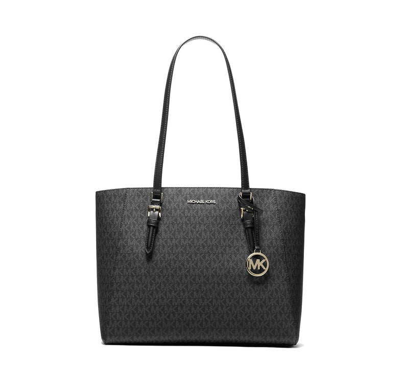Michael Kors Women's Charlotte Large 3-in-1 Signature Logo Tote Bag Black/Gold - Hemen Kargoda