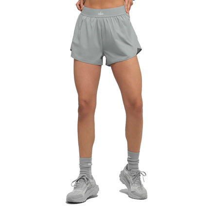 alo Women's Match Point Short Lunar Grey