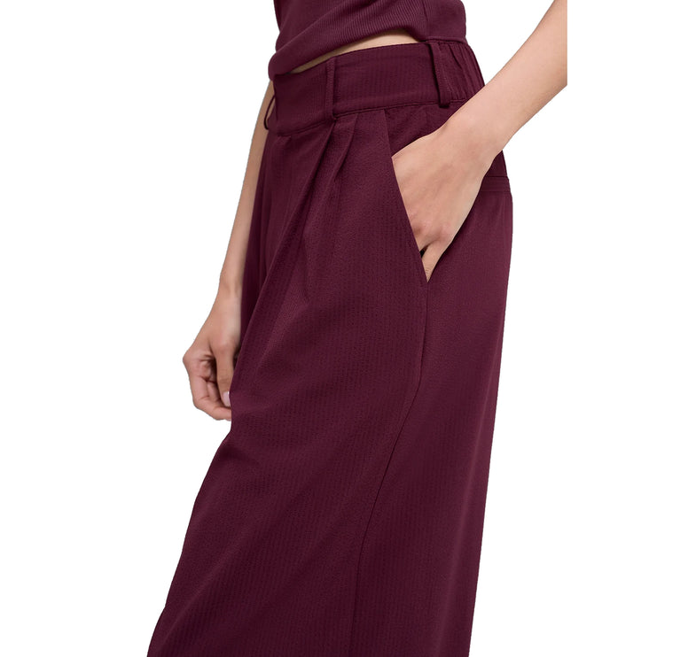 alo Women's High-Waist Dreamscape Trouser (Regular) Burgundy