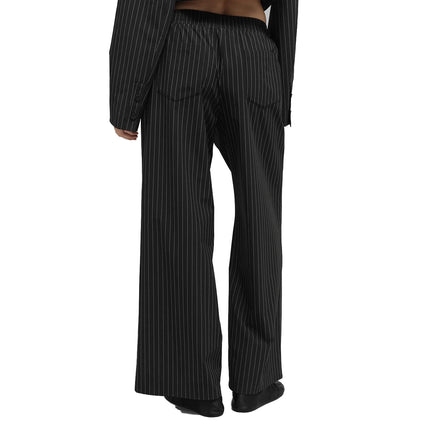 alo Women's Pinstripe Daylight Boxer Pant (Regular) Black/Titanium