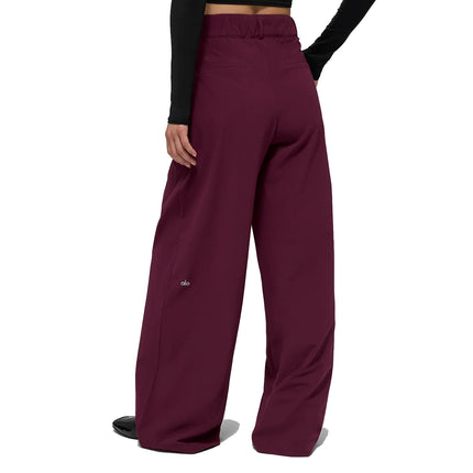 alo Women's High-Waist Dreamscape Trouser (Long) Burgundy