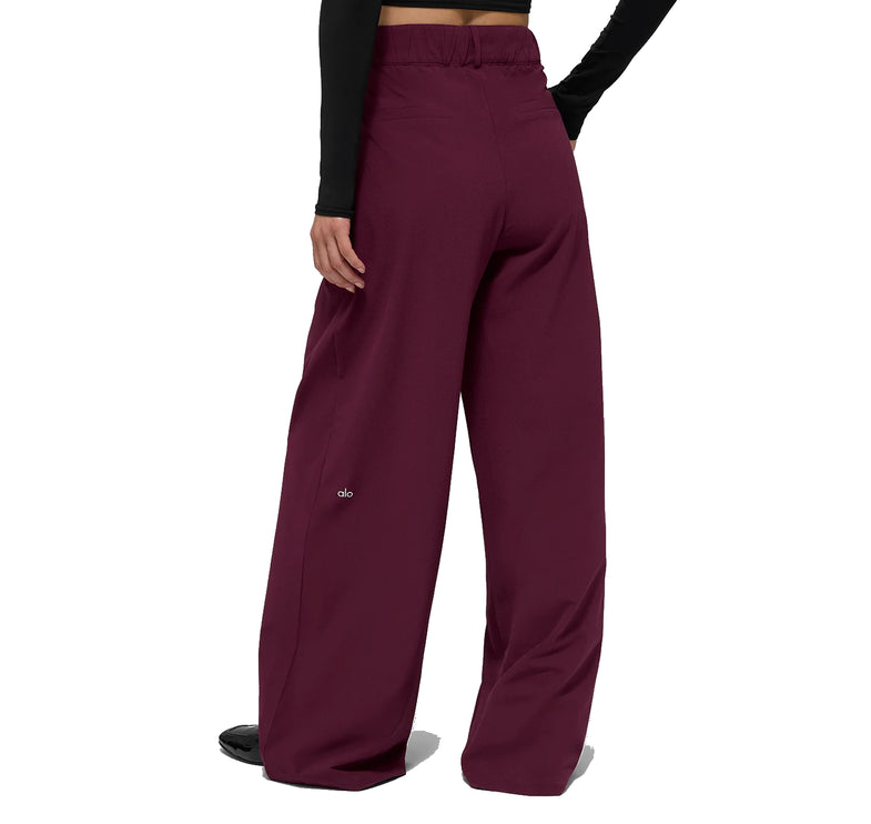 alo Women's High-Waist Dreamscape Trouser (Long) Burgundy