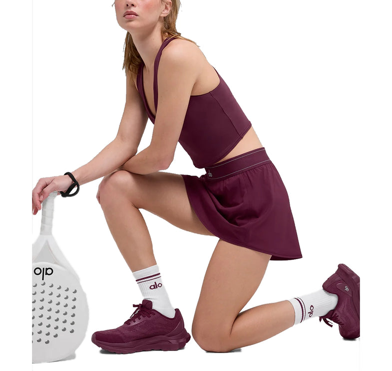 alo Unisex Runner Sneaker Burgundy