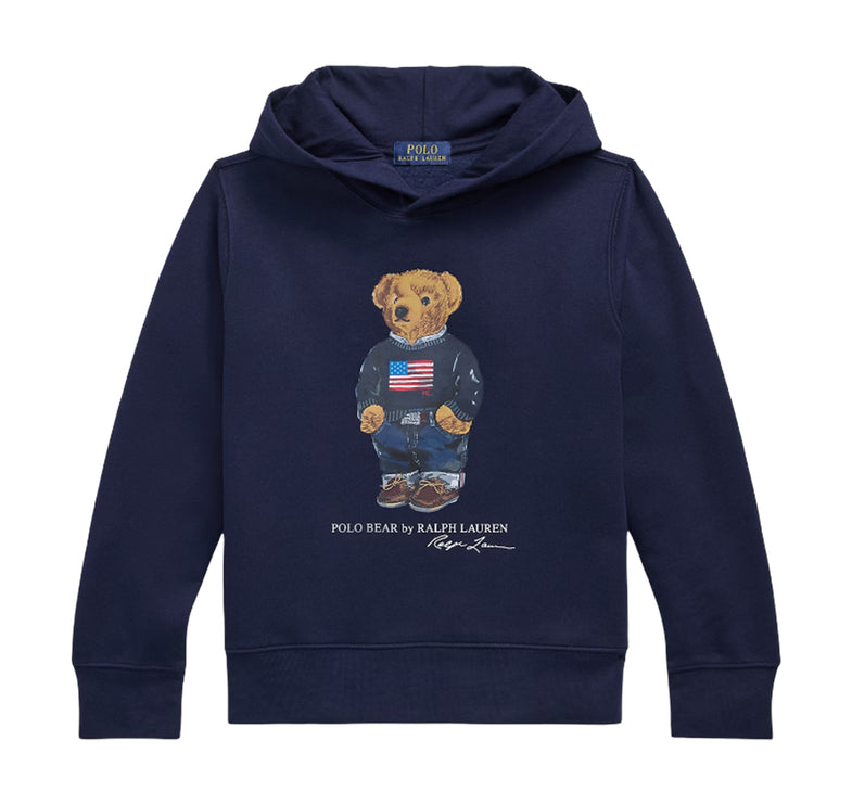 Polo Ralph Lauren Boy's Polo Bear Fleece Hoodie Cruise Navy