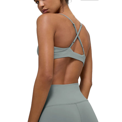 alo Women's Splendor Bra Lunar Grey/White