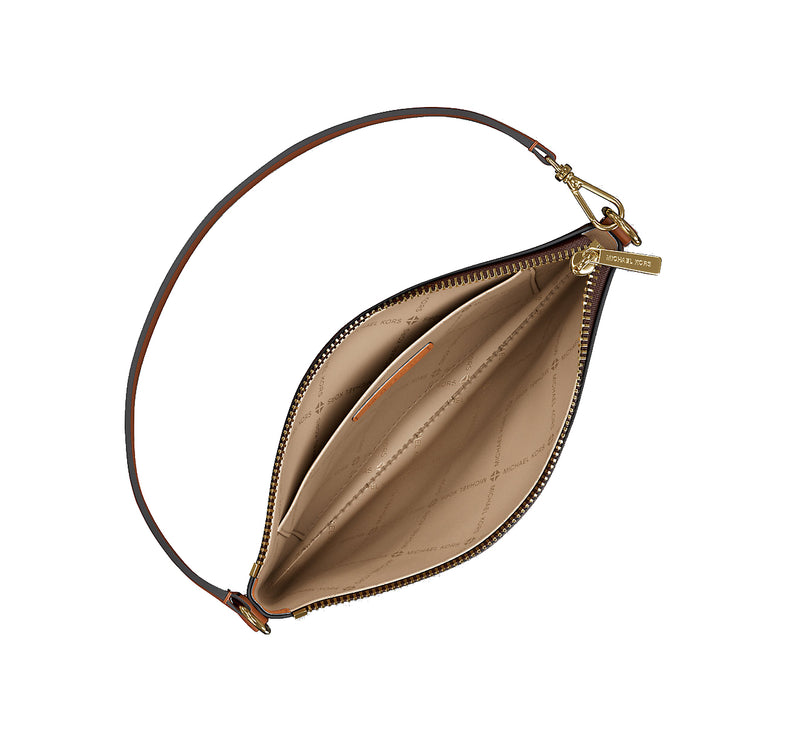 Michael Kors Women's Jet Set Small Signature Logo Convertible Wristlet Brown -Hemen Kargoda