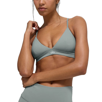 alo Women's Splendor Bra Lunar Grey/White